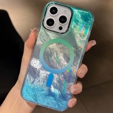 Чехол TPU Shiny Mountain (MagFit) для Apple iPhone 16 Pro (6.3") – Зеленый