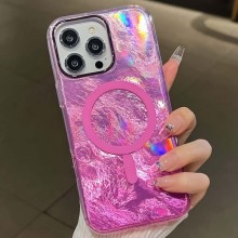 Чехол TPU Shiny Mountain (MagFit) для Apple iPhone 16 Pro (6.3") – Розовый