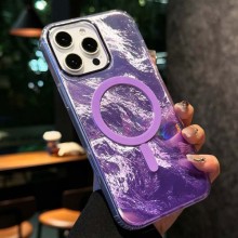 Чехол TPU Shiny Mountain (MagFit) для Apple iPhone 16 Pro (6.3") – Фиолетовый