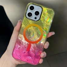 Чехол TPU Shiny Mountain (MagFit) для Apple iPhone 16 Pro (6.3") – Желтый