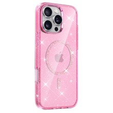 Чехол TPU Eclipse Sparkle (MagFit) для Apple iPhone 16 Pro (6.3") – Розовый