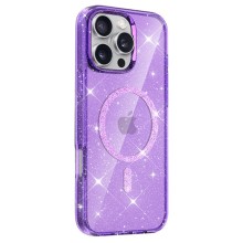 Чехол TPU Eclipse Sparkle (MagFit) для Apple iPhone 16 Pro (6.3") – Фиолетовый