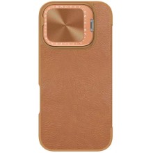 Шкіряний чохол-книжка Nillkin Qin Prop для Apple iPhone 16 Pro (6.3") – Коричневий