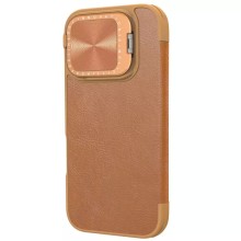Шкіряний чохол-книжка Nillkin Qin Prop для Apple iPhone 16 Pro (6.3") – Коричневий
