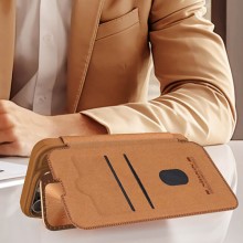 Шкіряний чохол-книжка Nillkin Qin Prop для Apple iPhone 16 Pro (6.3") – Коричневий