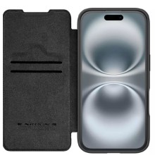 Шкіряний чохол-книжка Nillkin Qin Prop для Apple iPhone 16 Pro (6.3") – Чорний