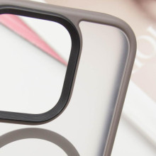TPU+PC чохол Metal Buttons with MagSafe для Apple iPhone 16 Pro (6.3") – Сірий