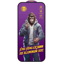 Защитное стекло 5D Anti-static Purple (тех.пак) для Apple iPhone 16 Pro (6.3") – Черный