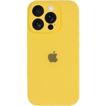 Чехол Silicone Case Full Camera Protective (AA) для Apple iPhone 16 Pro (6.3") – Желтый