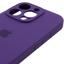 Чехол Silicone Case Full Camera Protective (AA) для Apple iPhone 16 Pro (6.3") – Фиолетовый