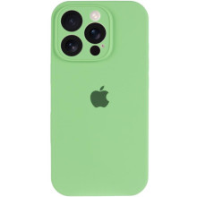 Чехол Silicone Case Full Camera Protective (AA) для Apple iPhone 16 Pro (6.3") – Мятный