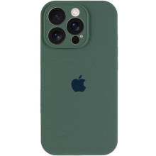 Чехол Silicone Case Full Camera Protective (AA) для Apple iPhone 16 Pro (6.3") – Зеленый