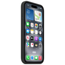 Чохол Silicone case (AAA) with Magsafe and Animation для Apple iPhone 16 Pro (6.3") – Чорний