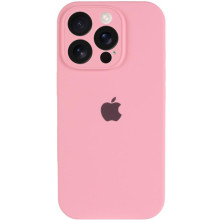 Чехол Silicone Case Full Camera Protective (AA) для Apple iPhone 16 Pro (6.3") – Розовый