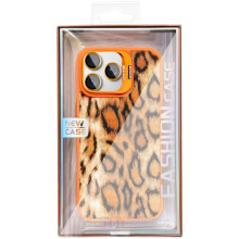 Чехол TPU+PC Wild Leopard with MagSafe and Lens для Apple iPhone 16 Pro (6.3") – Оранжевый