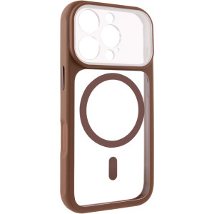 Чохол TPU+PC GETMAN Moon Clear with MagSafe для Apple iPhone 16 Pro (6.3") – Brown