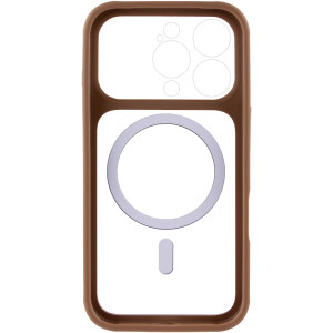 Чохол TPU+PC GETMAN Moon Clear with MagSafe для Apple iPhone 16 Pro (6.3") – Brown
