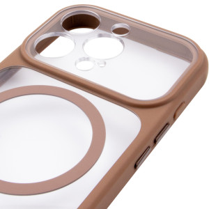 Чохол TPU+PC GETMAN Moon Clear with MagSafe для Apple iPhone 16 Pro (6.3") – Brown
