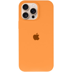 Чехол Silicone Case Full Protective (AA) для Apple iPhone 16 Pro (6.3") (Оранжевый)