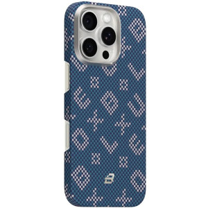 TPU+PC чохол Blueo Gilded Tactile Woven with MagSafe для Apple iPhone 16 Pro (6.3") – Blue