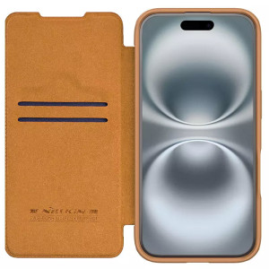 Шкіряний чохол-книжка Nillkin Qin Prop для Apple iPhone 16 Pro (6.3")