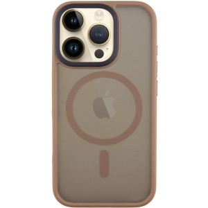 TPU+PC чехол Metal Buttons with MagSafe для Apple iPhone 16 Pro (6.3") (Золотой)