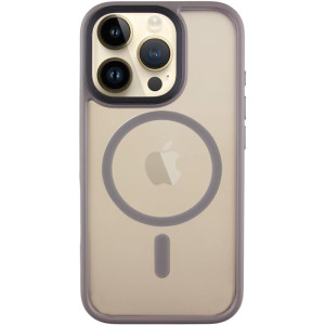 TPU+PC чехол Metal Buttons with MagSafe для Apple iPhone 16 Pro (6.3") (Серый)
