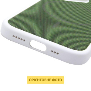 Чехол PC Textile Hybrid with Magnetic Fit для Apple iPhone 16 Pro (6.3") – Белый