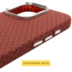 Чохол TPU+PC KVZV Triangular Pattern with Magnetic Fit для Apple iPhone 16 Pro (6.3") – Червоний