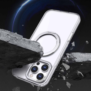 Чохол TPU+PC Empire with Magnetic Fit and Ring для Apple iPhone 16 Pro (6.3") – Прозорий