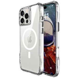 Чохол TPU Space Octagon with Magnetic Fit для Apple iPhone 16 Pro (6.3") – Прозорий