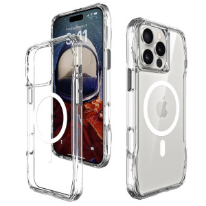 Чохол TPU Space Octagon with Magnetic Fit для Apple iPhone 16 Pro (6.3") – Прозорий