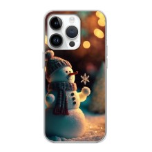 Чехлы на Новый Год iPhone 16 Pro – Снеговик праздничный