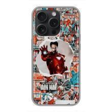 Чохли з героями Марвел iPhone 16 Pro (VPrint) – Айронмен