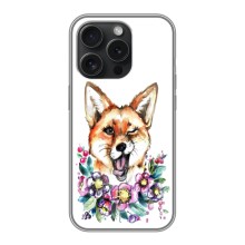 Чехлы с картинкой Лисички для iPhone 16 Pro (VPrint) (Веселая лисичка)