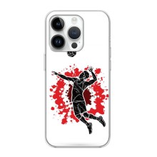 Чехлы с принтом Спортивная тематика для iPhone 16 Pro – Волейболист