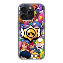 Чехол для iPhone 16 Pro Бравл Старс (VPrint) – Лого Brawl Stars