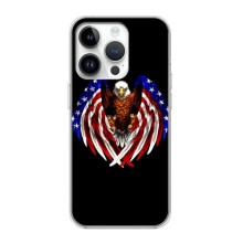 Чехол Флаг USA для iPhone 16 Pro (Крылья США)