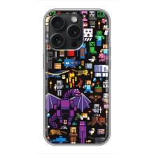 Чохол майнкрафт для iPhone 16 Pro – Усі персонажі