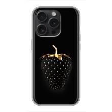Чохол з зображенням смачної їжі для iPhone 16 Pro – Чорна полуниця