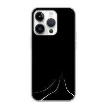 Чехол с картинками на черном фоне для iPhone 16 Pro (Дорога)