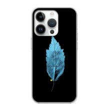 Чехол с картинками на черном фоне для iPhone 16 Pro (Листочек)