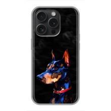 Бампер для iPhone 16 Pro с картинкой "Песики" – Собака Мопс