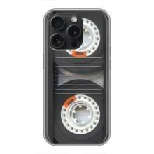 Чехол с Прикольным принтом на iPhone 16 Pro – Кассета магнитофона