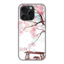 Чехол с принтом САКУРЫ на iPhone 16 Pro – Чайная церемония