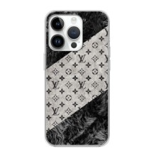 Чохол Стиль Louis Vuitton на iPhone 16 Pro – LV на білому