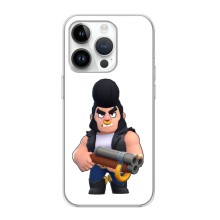 Чехол (ТПУ) с героями Бравл Старс на iPhone 16 Pro (Булл)