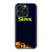 Чехол с мультфильмом Шрек на iPhone 16 Pro – Шрек лого