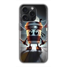 Чехол с мемом Тралалело тралала на iPhone 16 Pro (Капучино асасино)