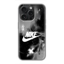 Чехол с логотипом Найк на iPhone 16 Pro (Найк дымчатый)